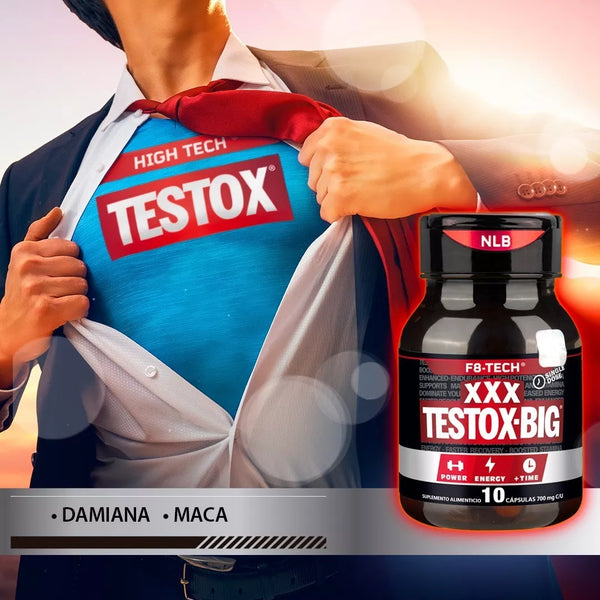 Testox-big Xxx Cápsulas Vigorizante 10 Cápsulas 700mg