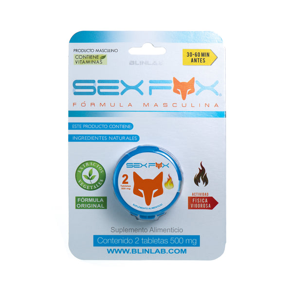 Sex Fox con 2 tabletas - Vigorizante masculino