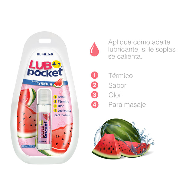 Lub Pocket Sandia Lubricante 4 en 1