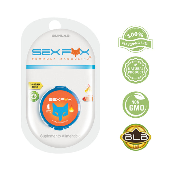 Sex Fox con 4 tabletas - Vigorizante Masculino