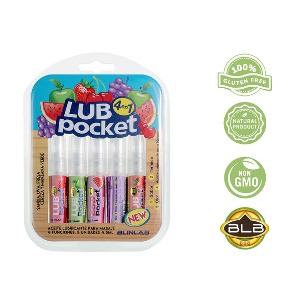 KIT LUB POCKET - Lubricante de sabores 4 en 1